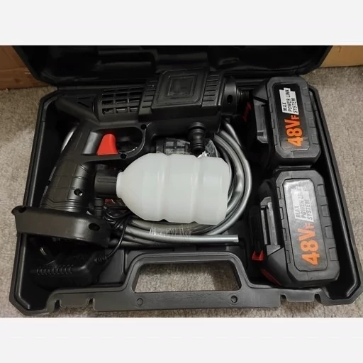 کارواش شارژی 48 ولت جفت باطری به  همراه کیف و شارژر و تجهیزات و..