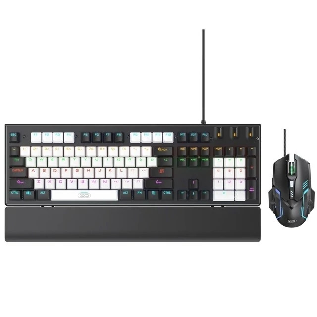 ست گیمینگ موس و کیبورد سیمی با نورپردازی RGB ایکس او KB-06 XO
