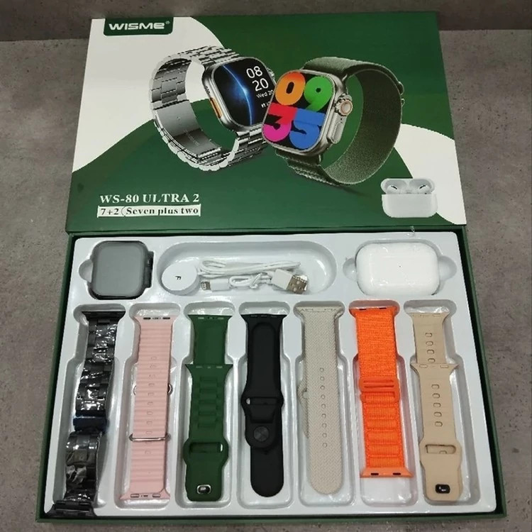 پک ساعت هوشمند و ایرپاد مدل Wisme WS-80 ultra 2