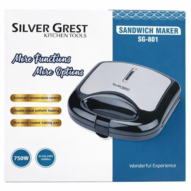 سندویچ ساز دوتایی سیلور گرست Silver Grest مدل SG-801 750 وات