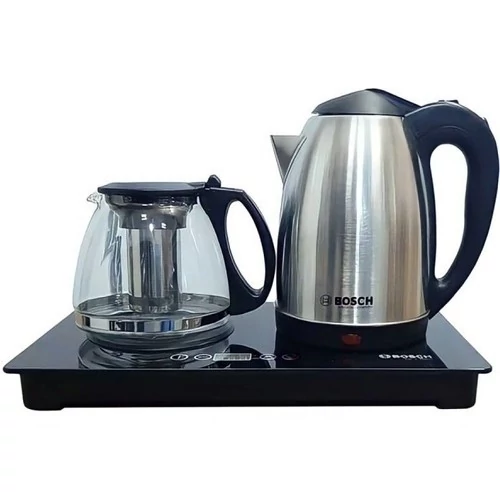 چای ساز بوش مدل WB-130TS ظرفیت 2 لیتر با کتری استیل و گرمکن قوری