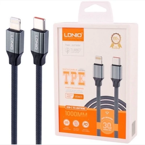 کابل شارژ تایپ سی به لایتنینگ الدینیو مدل LDNIO LC441i