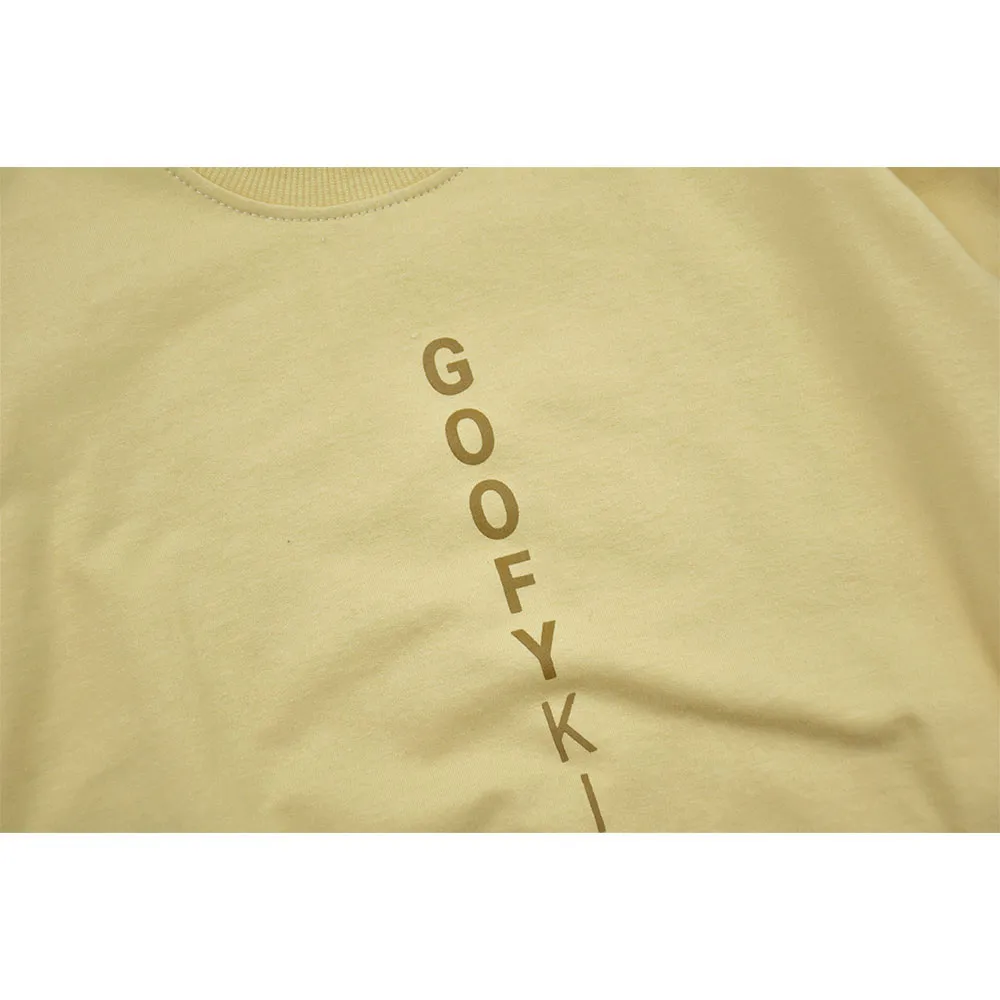 بلوز پسرانه یقه گرد پنبهای طرح GOOFY مناسب پاییز و زمستان