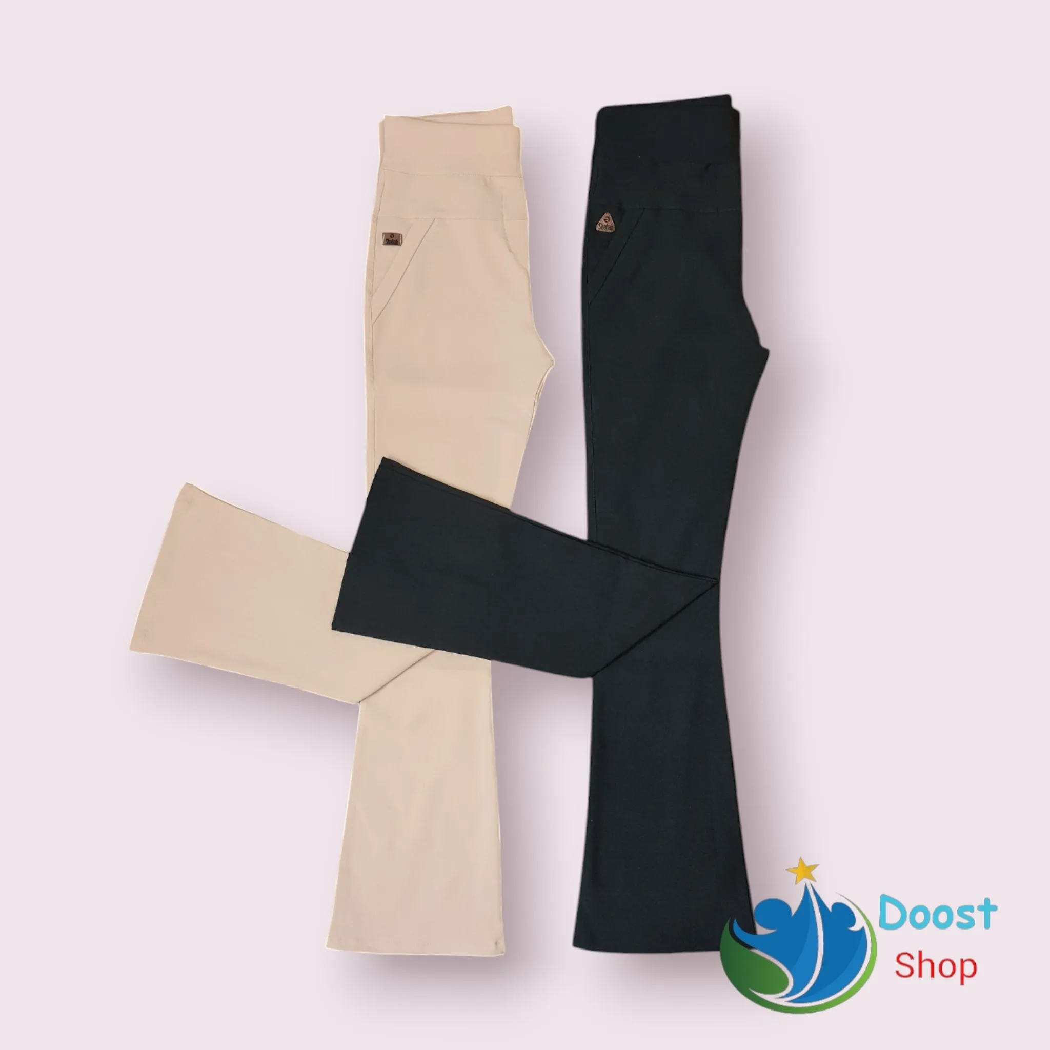 شلوار دمپا گشاد زنانه بنگال مشکی قد 100 مناسب روزمره