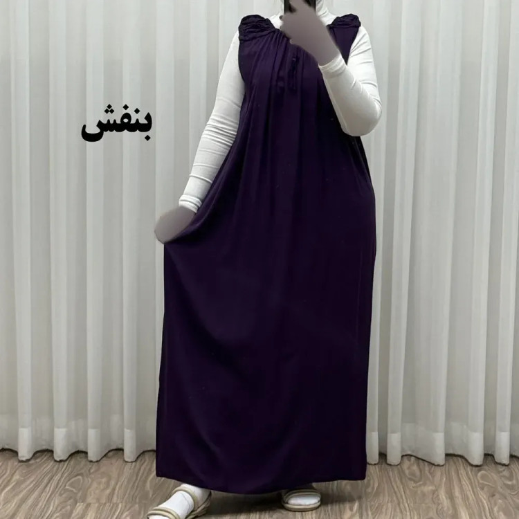 سارافون راحتی زنانه بلند نخی فری سایز مناسب تا سایز 54