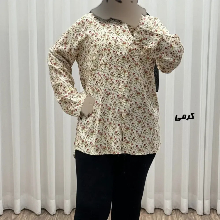 شومیز نخی جلوباز زنانه و دخترانه پارچه خارجی بدون آبرفت و چروک