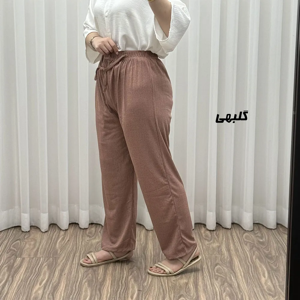 شلوار کریشه زنانه فری سایز مناسب تا سایز 46 مدل راحتی و چهارفصل
