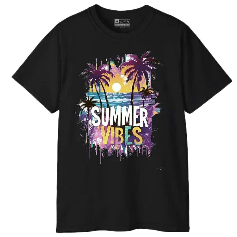 تیشرت آستین کوتاه مردانه پاد آفرین مدل جمله انگلیسی کد 1718