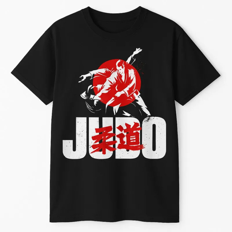 تیشرت آستین کوتاه مردانه پاد آفرین مدل جودو کد 1537 طرح چاپ نخ پلی استر