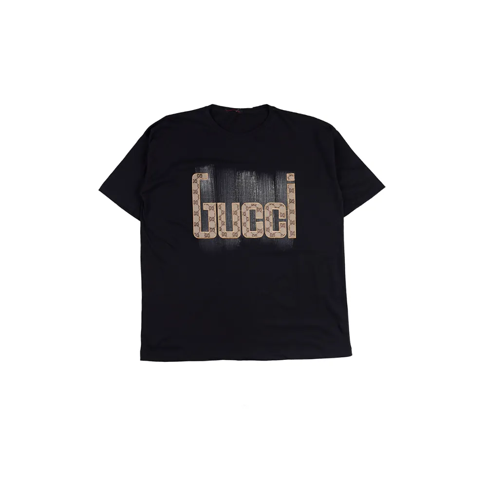 تیشرت لانگ اسپرت جلو گلدوزی Gucci برند آریو ورژنسایز فری سایز نخ و پنبه