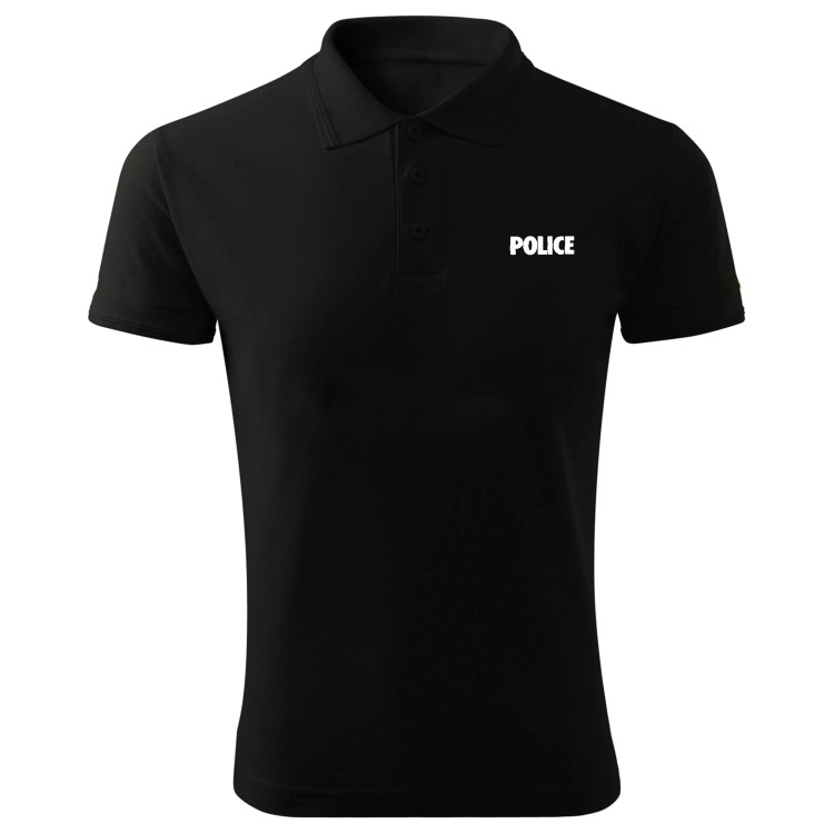 پولوشرت آستین کوتاه مردانه جودون اعلا طرح polic مدل h8687 سایز L XL 2XL
