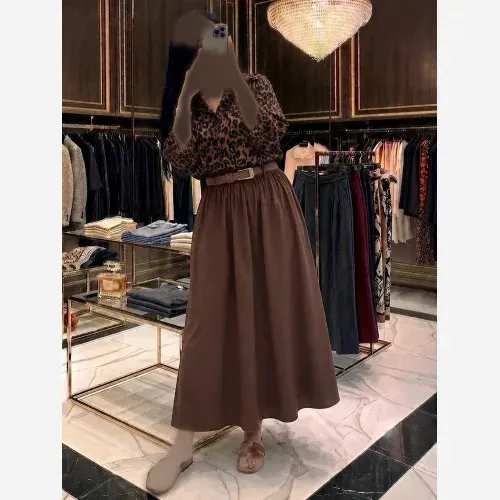 ست دامن لنین و شومیز بوگاتی به همراه کمربند سایز 36 تا 42