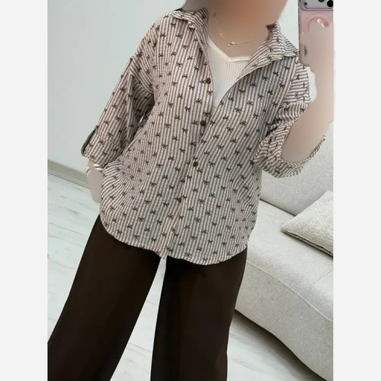 شومیز زنانه پنبه زارا شاین دار فری سایز 38 تا 46