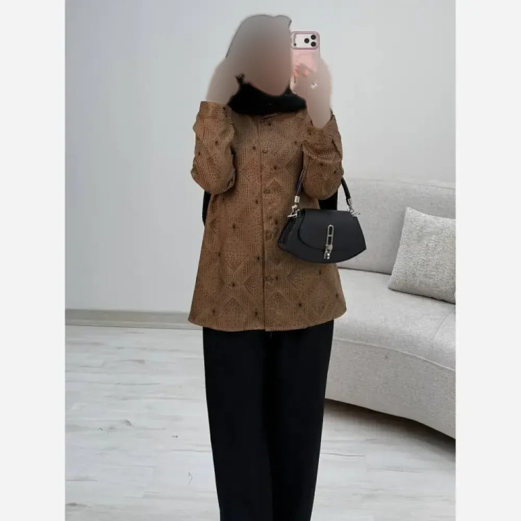 ست شومیز و شلوار زنانه مدل دنیز جنس بوگاتی و صوفیا سایز فری 38 تا 46