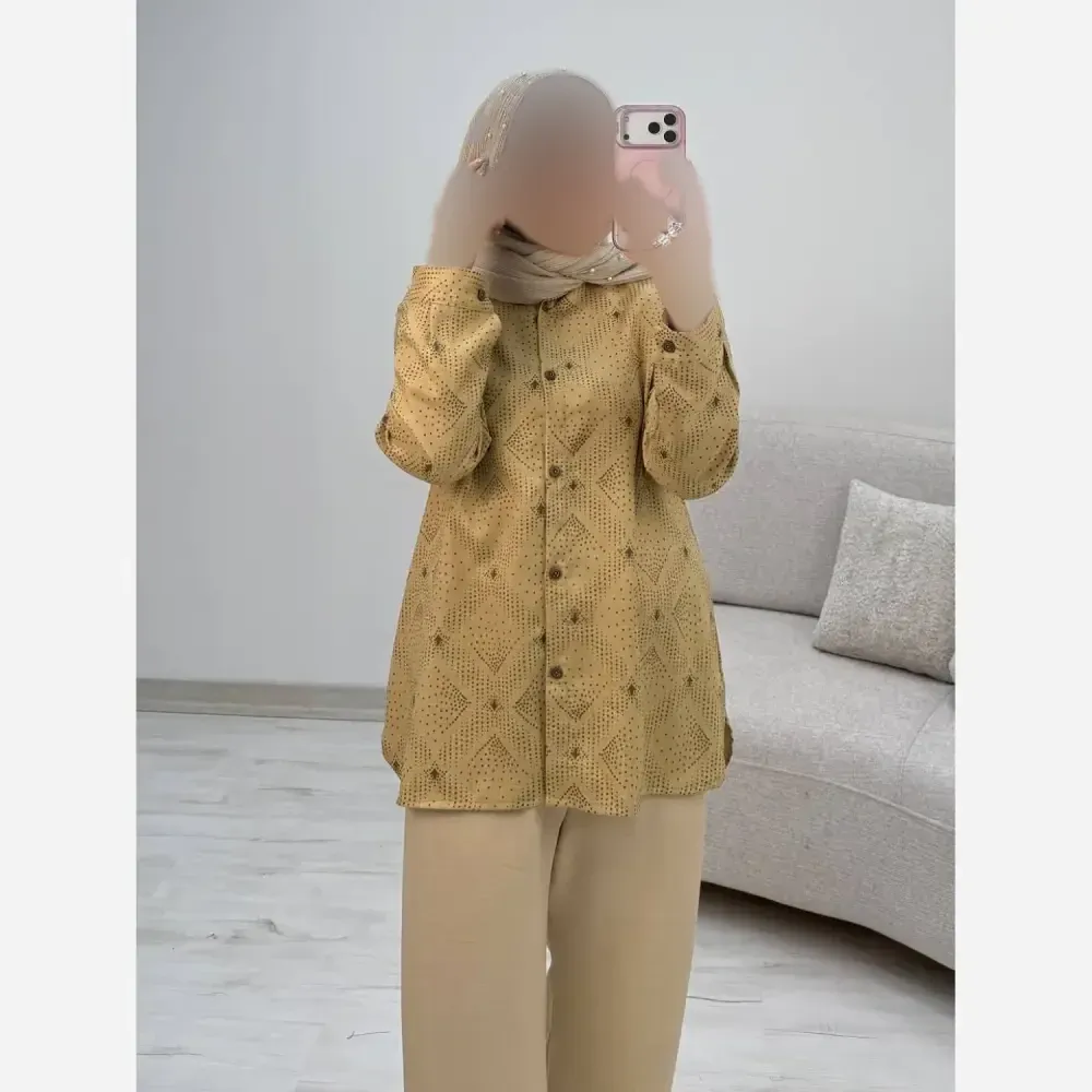 ست شومیز و شلوار زنانه مدل دنیز جنس بوگاتی و صوفیا سایز فری 38 تا 46