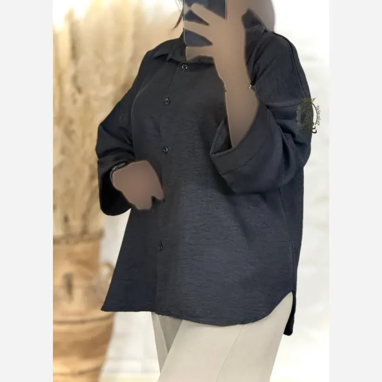 شومیز مشکی محرمی زنانه جنس صوفیا فری سایز