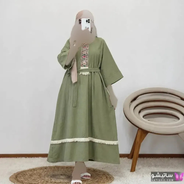کفتان زنانه نوار کنفی جنس موسلین دبل فیس فری سایز تا 48