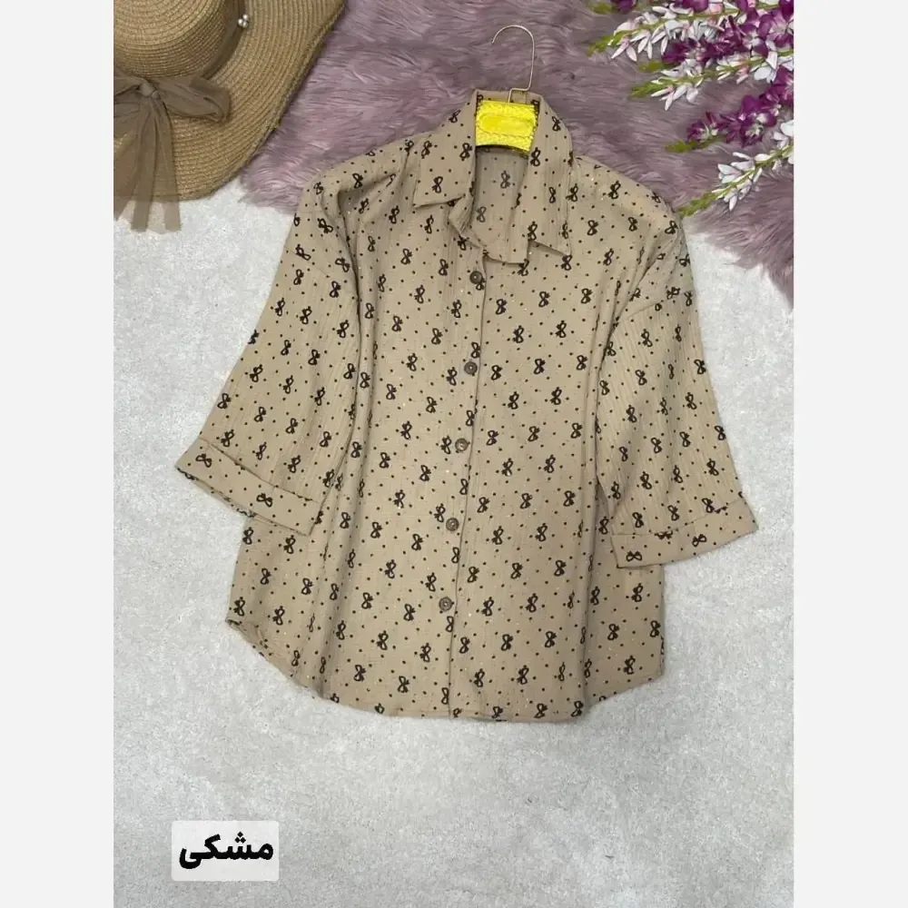 شومیز عروسکی پاپیون زنانه جنس کراش ایوا فری سایز 38 تا 46