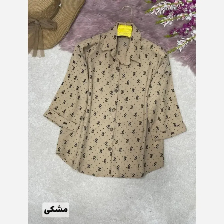 شومیز عروسکی پاپیون زنانه جنس کراش ایوا فری سایز 38 تا 46
