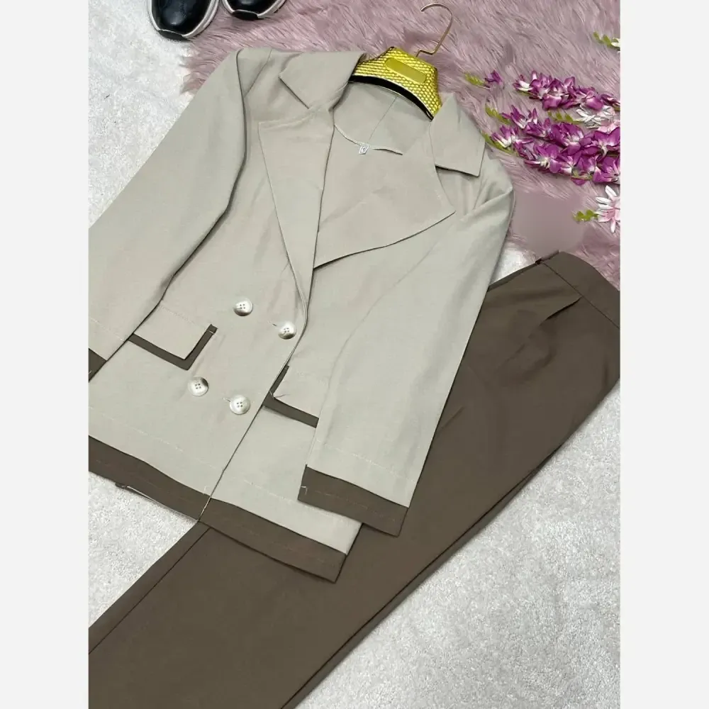 کت شلوار زنانه مدل سوران جنس لنینت سایز 38 تا 46