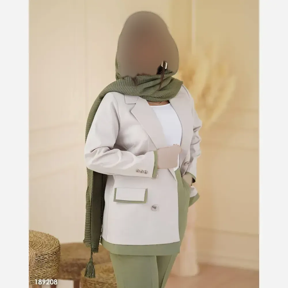 کت شلوار زنانه مدل سوران جنس لنینت سایز 38 تا 46