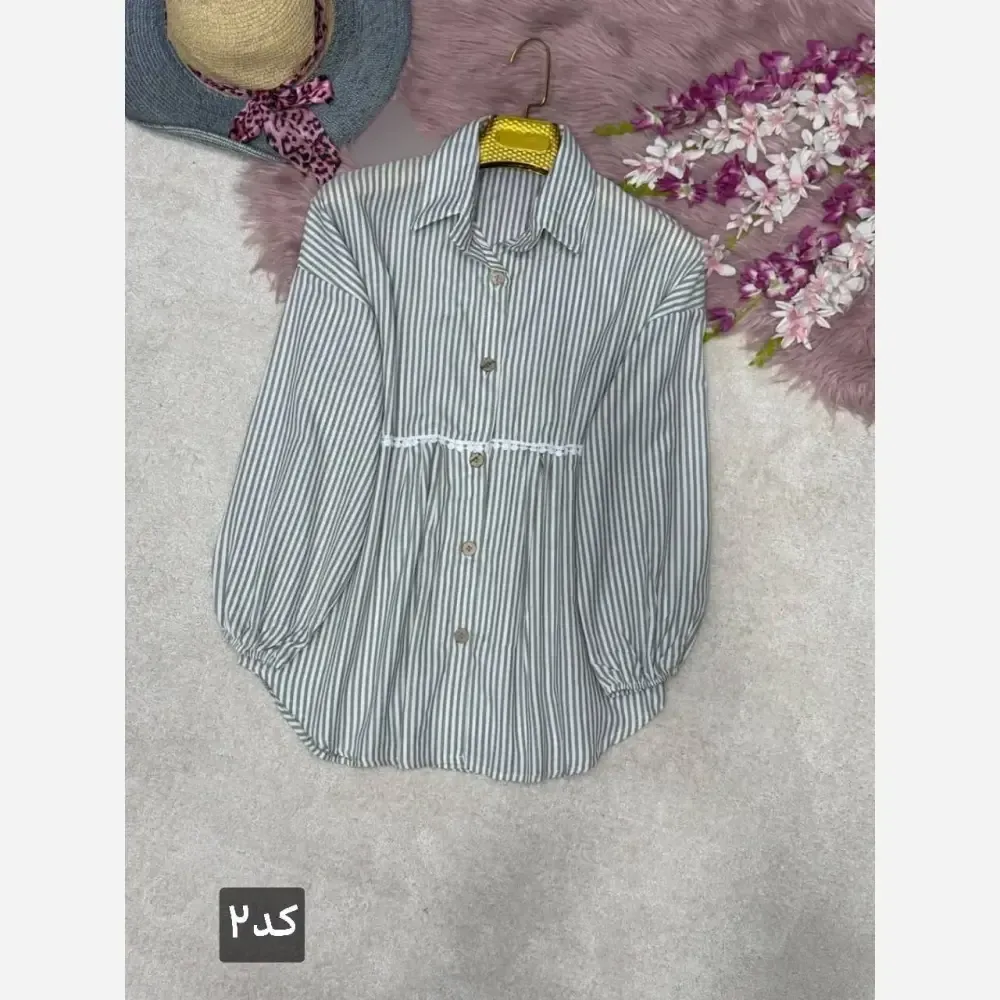 شومیز عروسکی زنانه مدل آرتمیس جنس لنین پنبه فری سایز
