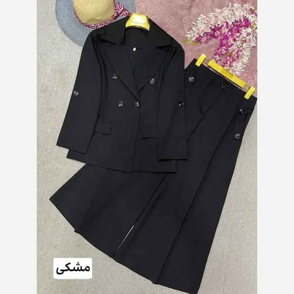 کت و شلوار زنانه مدل رویا جنس لنینت در 5 رنگ متنوع سایز 38 تا 48