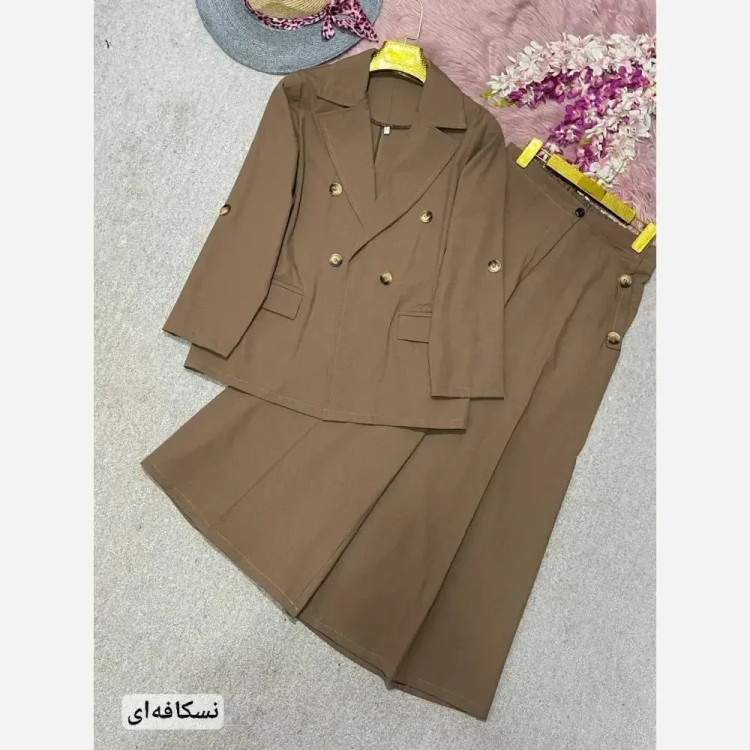 کت و شلوار زنانه مدل رویا جنس لنینت در 5 رنگ متنوع سایز 38 تا 48
