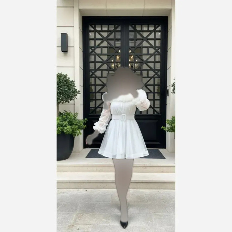 پیراهن عروسکی زنانه تور و آستر پاناما مدل عسل کوچولو فری سایز