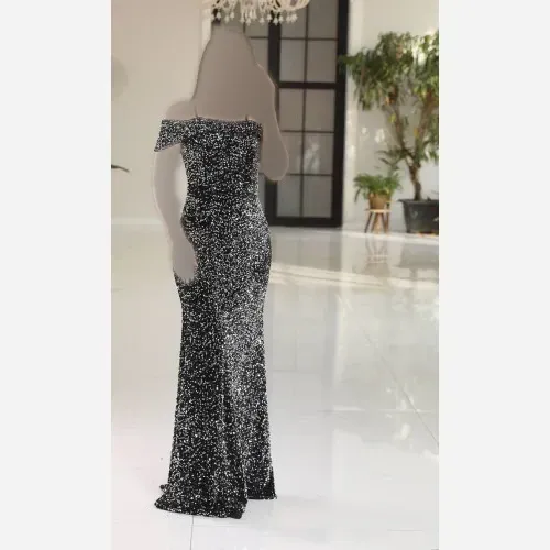 پیراهن مجلسی زنانه مدل الیسا جنس پولک مخمل آسترکشی شده سایز 38 تا 50