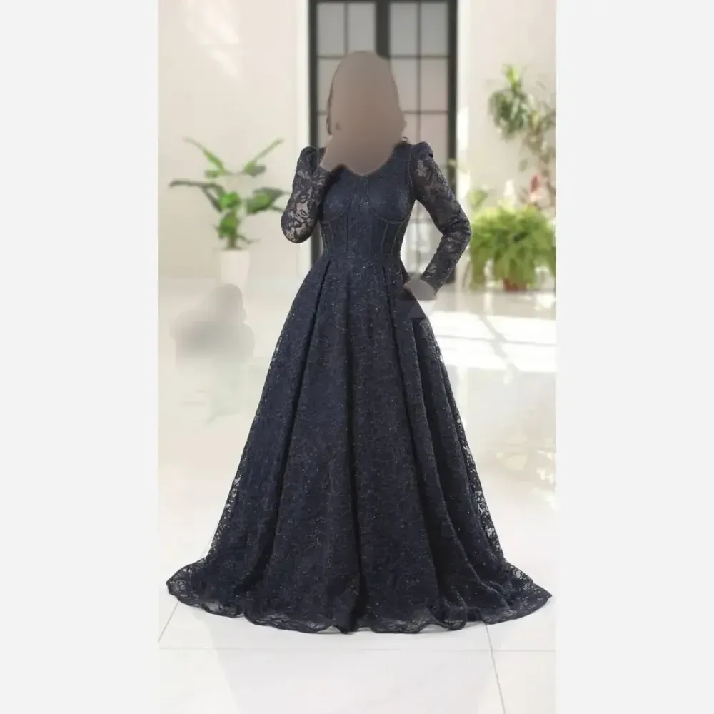 پیراهن مجلسی زنانه مدل سارا دانتل سنگدوزی شده کاپدار قد 155 سایز 40 تا 52