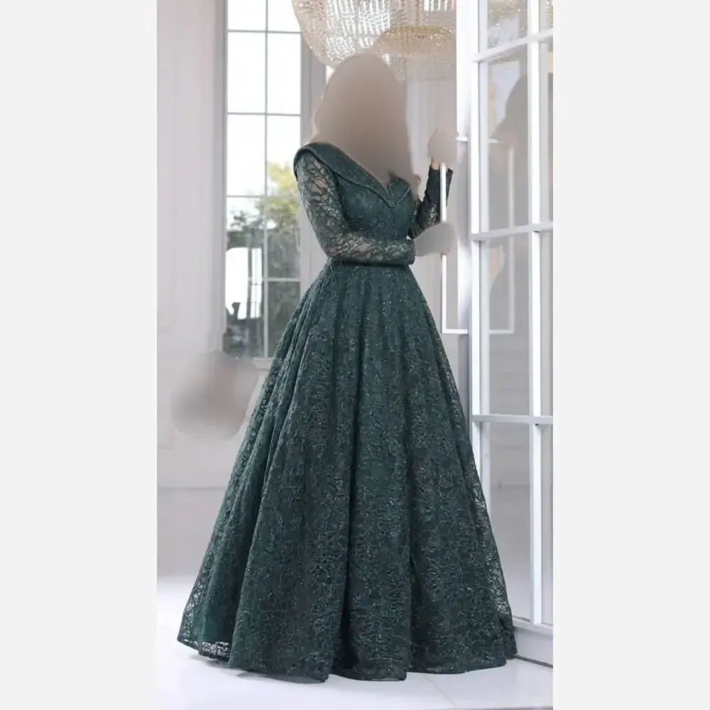 پیراهن مجلسی زنانه مدل سایه گیپور دانتل سنگدوزی شده کاپدار قد 155 سایز 40 تا 52