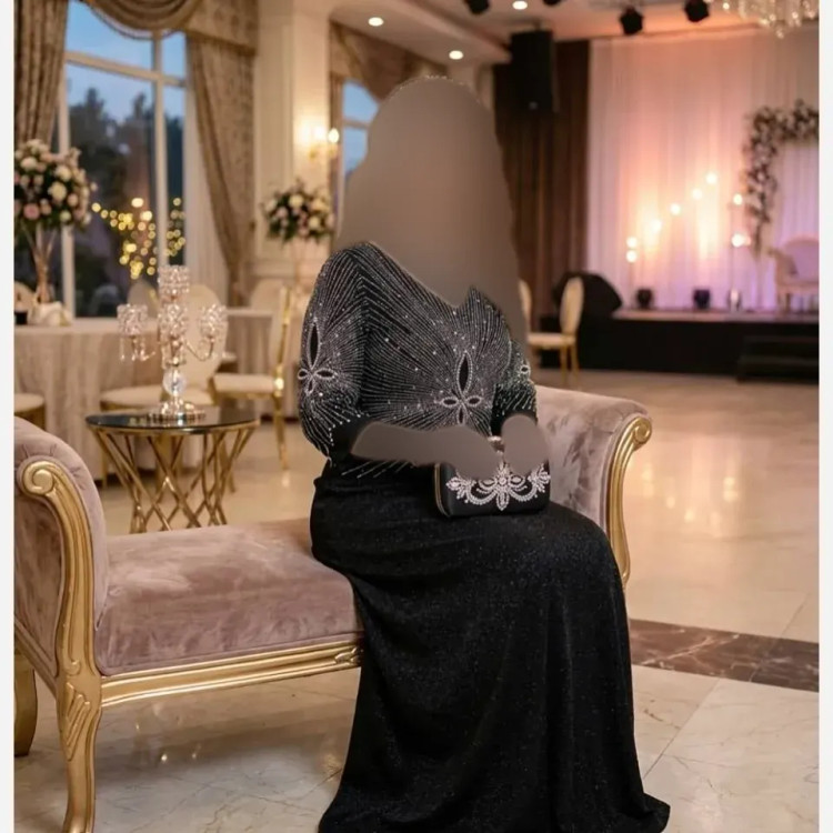 پیراهن ماکسی مجلسی زنانه کرپ لمه مشکی پشت زیپدار سایز 38 تا 48