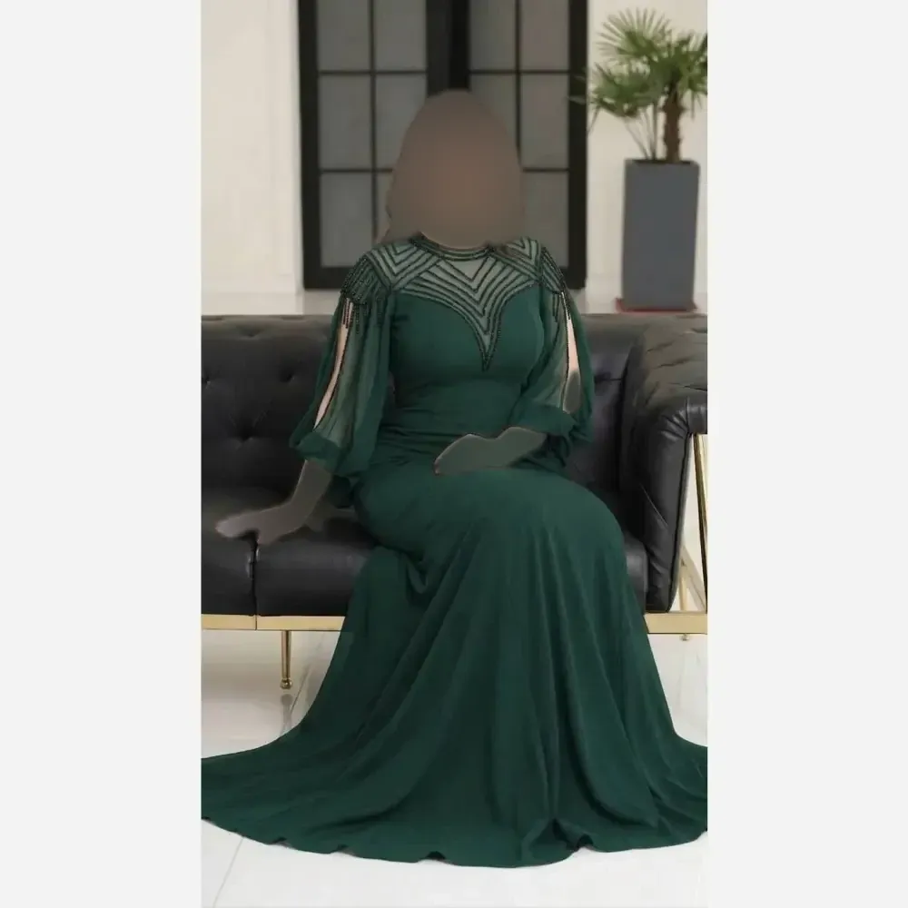 پیراهن ماکسی زنانه مجلسی کرپ دالقیچ سنگدوزی شده مشکی با کاپ سینه