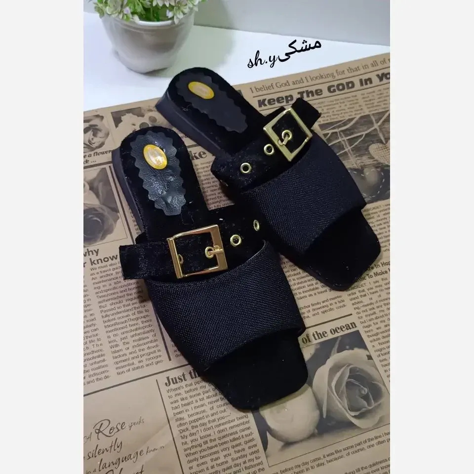 صندل تخت مراکشی کنفی زنانه با بند قابل تنظیم