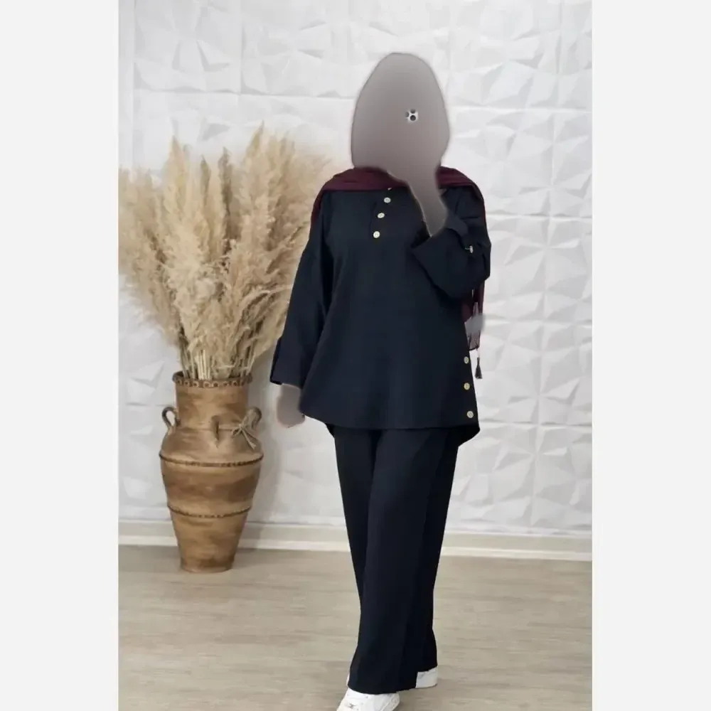 ست تارا زنانه جنس شانتون کوک دوزی شده فری سایز