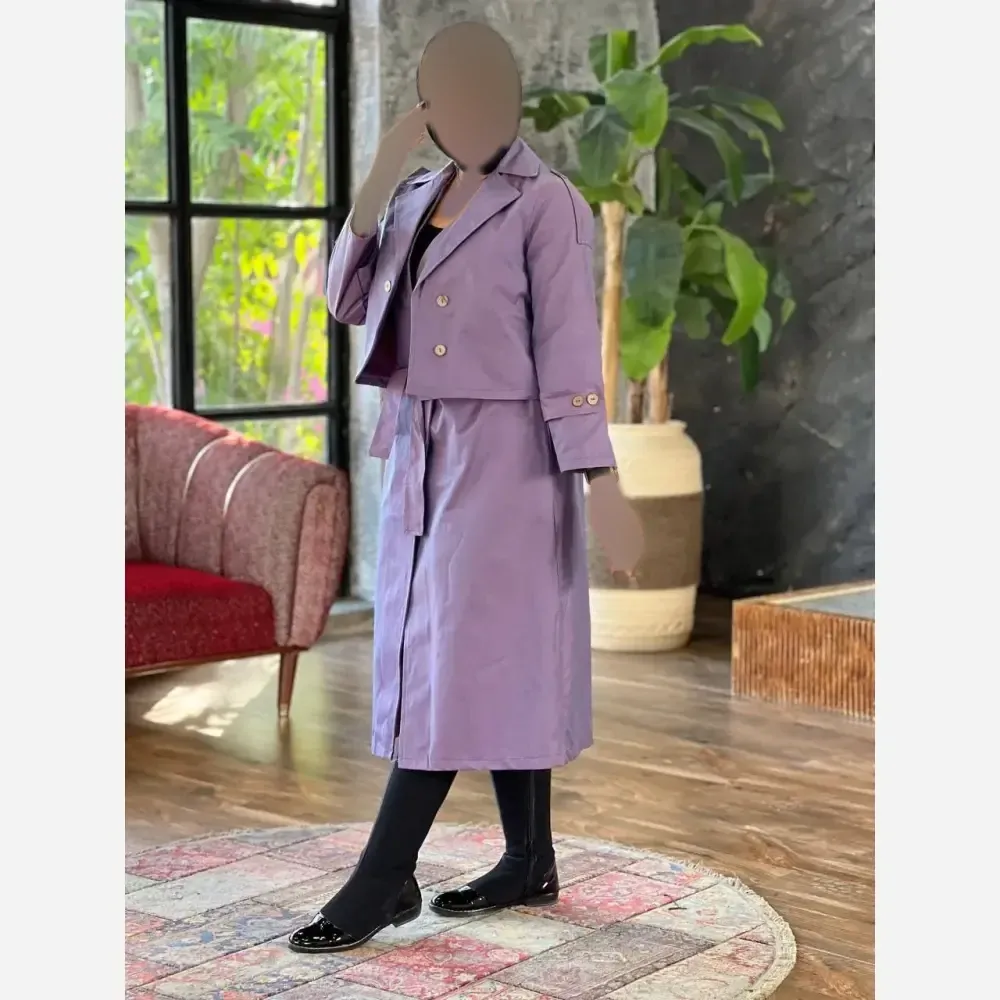 ست کت و سارافون زنانه مدل زارا جنس تی سی ضد آب فری سایز