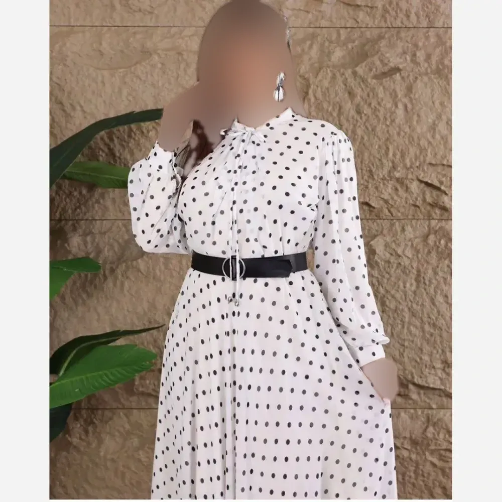 پیراهن زنانه مجلسی طرح توپی جنس بوگاتی مشکی فری سایز تا 46