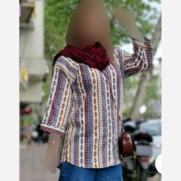 تونیک کیمونو یقه کوبایی منگوله دار زنانه جنس کراش خنک فری سایز رنگ خردلی