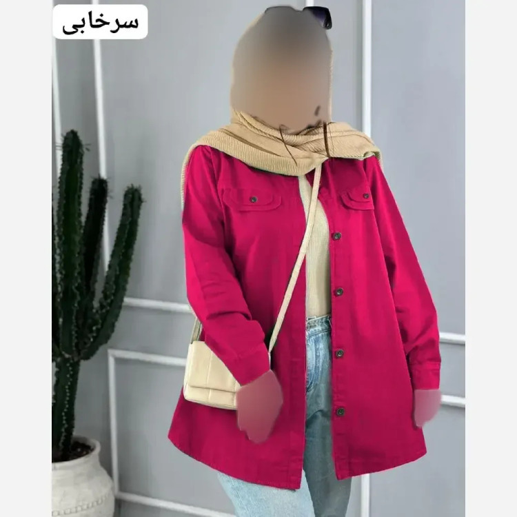 تونیک مانتویی زنانه جنس کرسپو دکمه دار فری سایز مناسب 38 تا 46