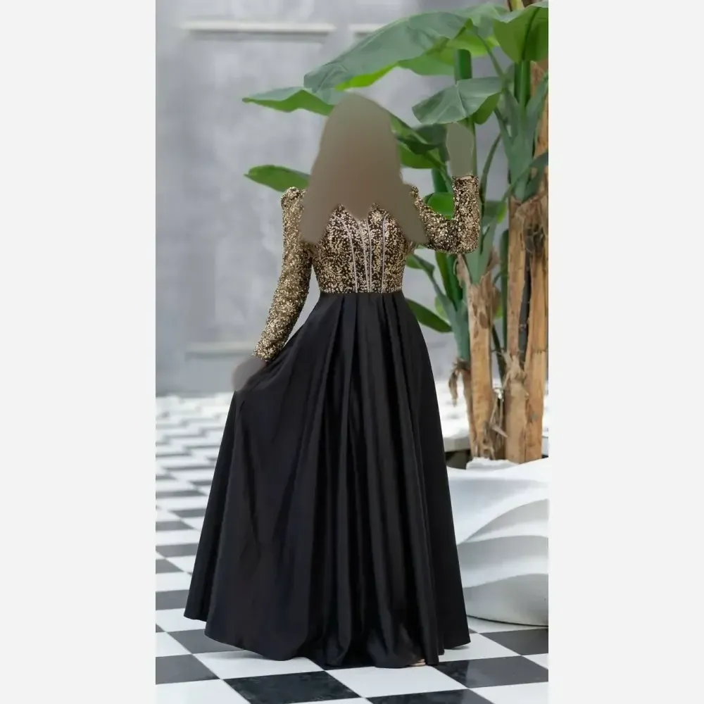 پیراهن مجلسی زنانه مدل سهیلا جنس شاین و ساتن ال ایکس قد 150