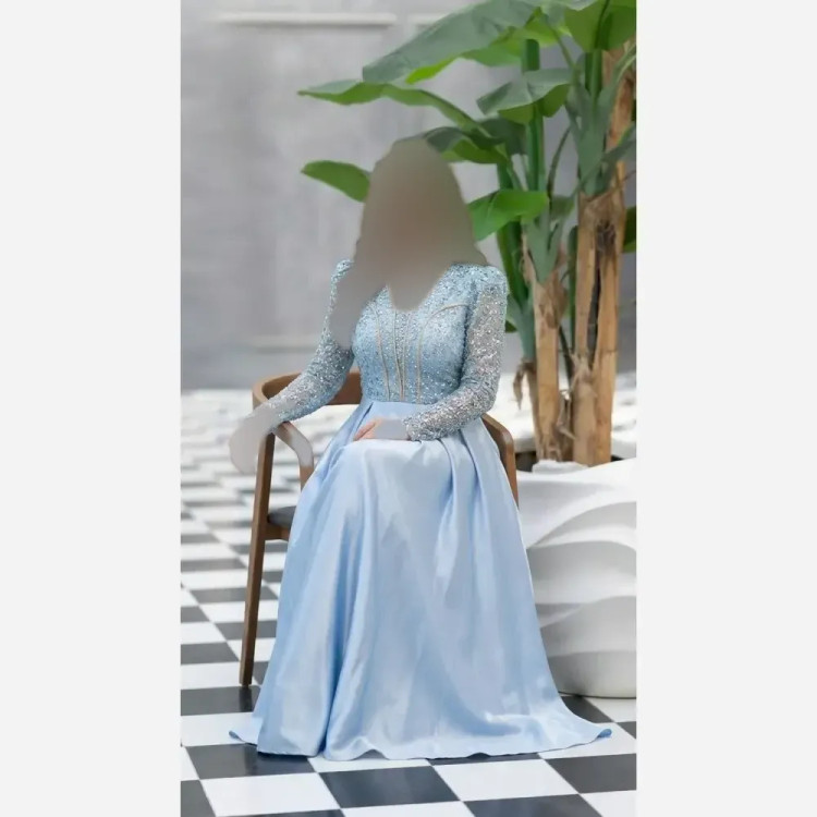 پیراهن مجلسی زنانه مدل سهیلا جنس شاین و ساتن ال ایکس قد 150