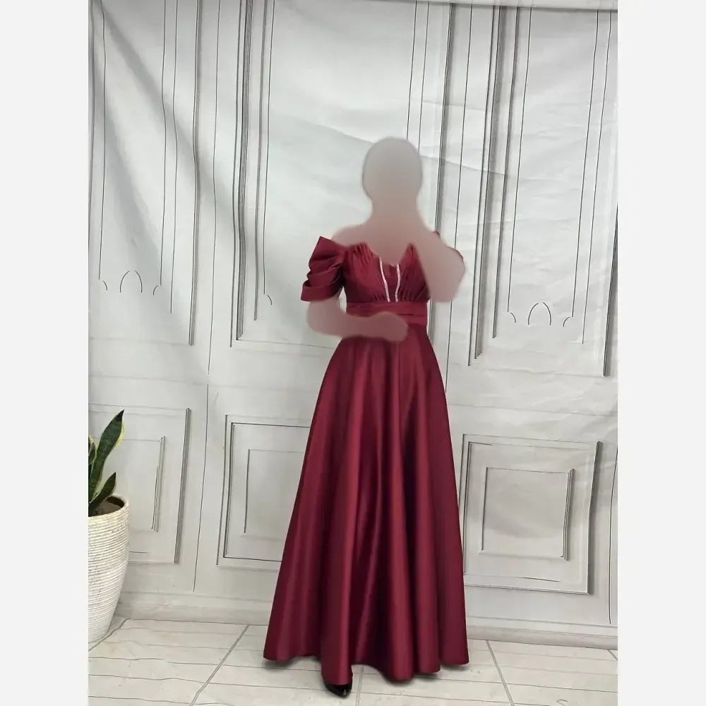 پیراهن زنانه مدل الیزابت جنس ساتن امریکایی قد 150