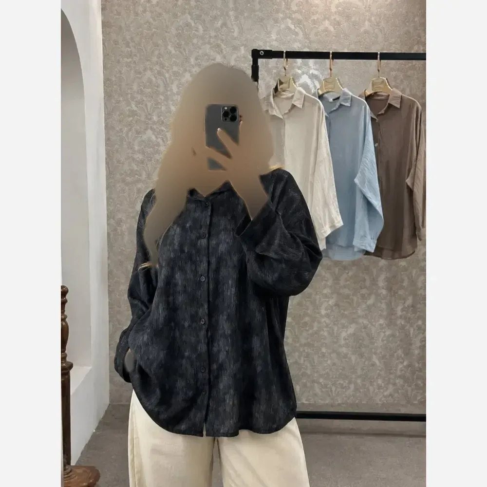 شومیز مانتویی زنانه جنس گازوییلی فری سایز مناسب 38 تا 48