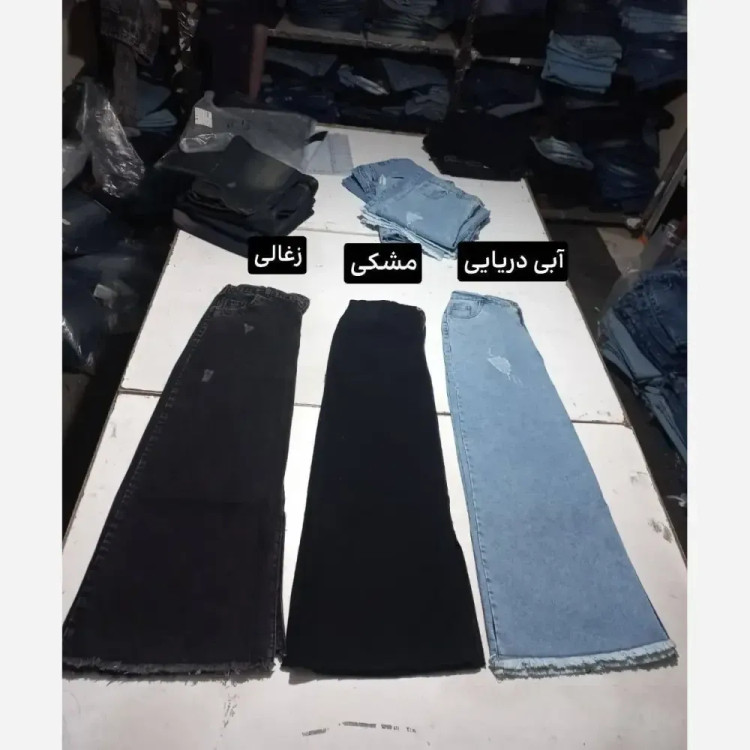 دامن جین زنانه پشت کش قد 105 مدل جیب دار و زیپخور در رنگهای مشکی و زغالی
