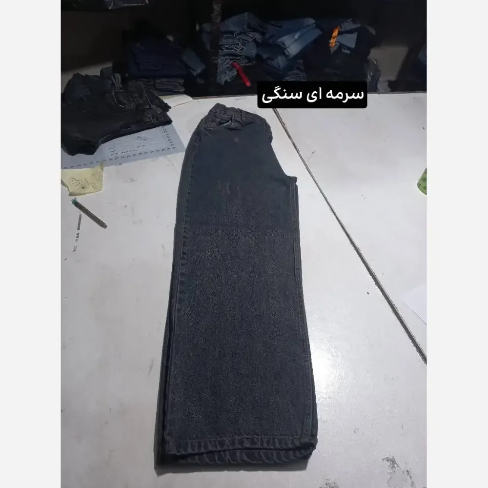 شلوار جین زنانه مدل بگ سایز بزرگ پشت کش دار