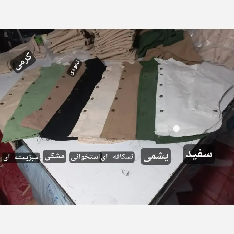 شومیز زنانه دوجیب لنین پنبه ای آستین بلند در 5 رنگ متنوع سایز 1 و 2