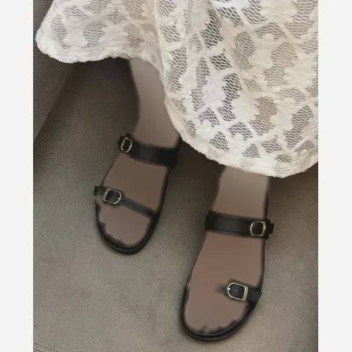 صندل زنانه آناهیتا رویه چرم صنعتی خارجی زیره دو تیکه راحت