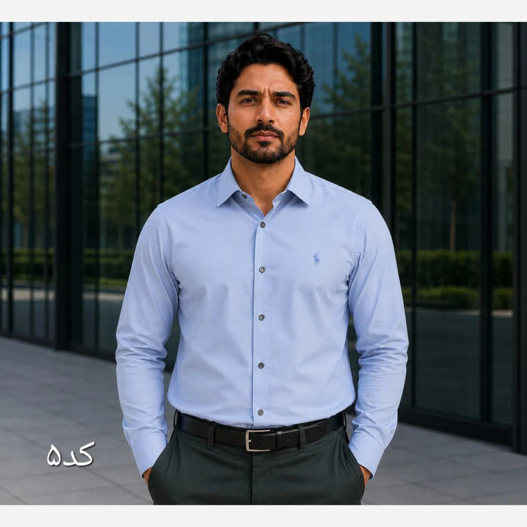 پیراهن مردانه آستین بلند داکرون قواره آزاد