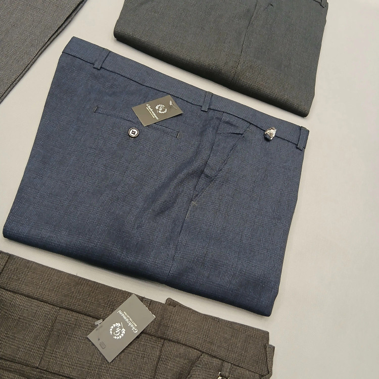 شلوار پارچهای مردانه فاق بلند جنس پلیمر در چهار رنگ و سایزبندی متنوع